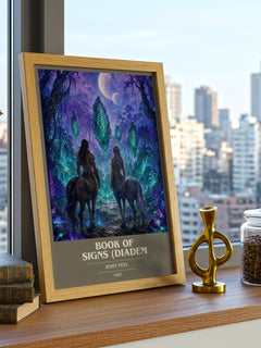 Book of Signs (Diadem book cover print framed by window – literary home decor