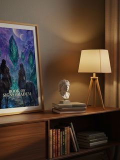 Book of Signs (Diadem watercolour print on bookshelf – John Peel fan gift
