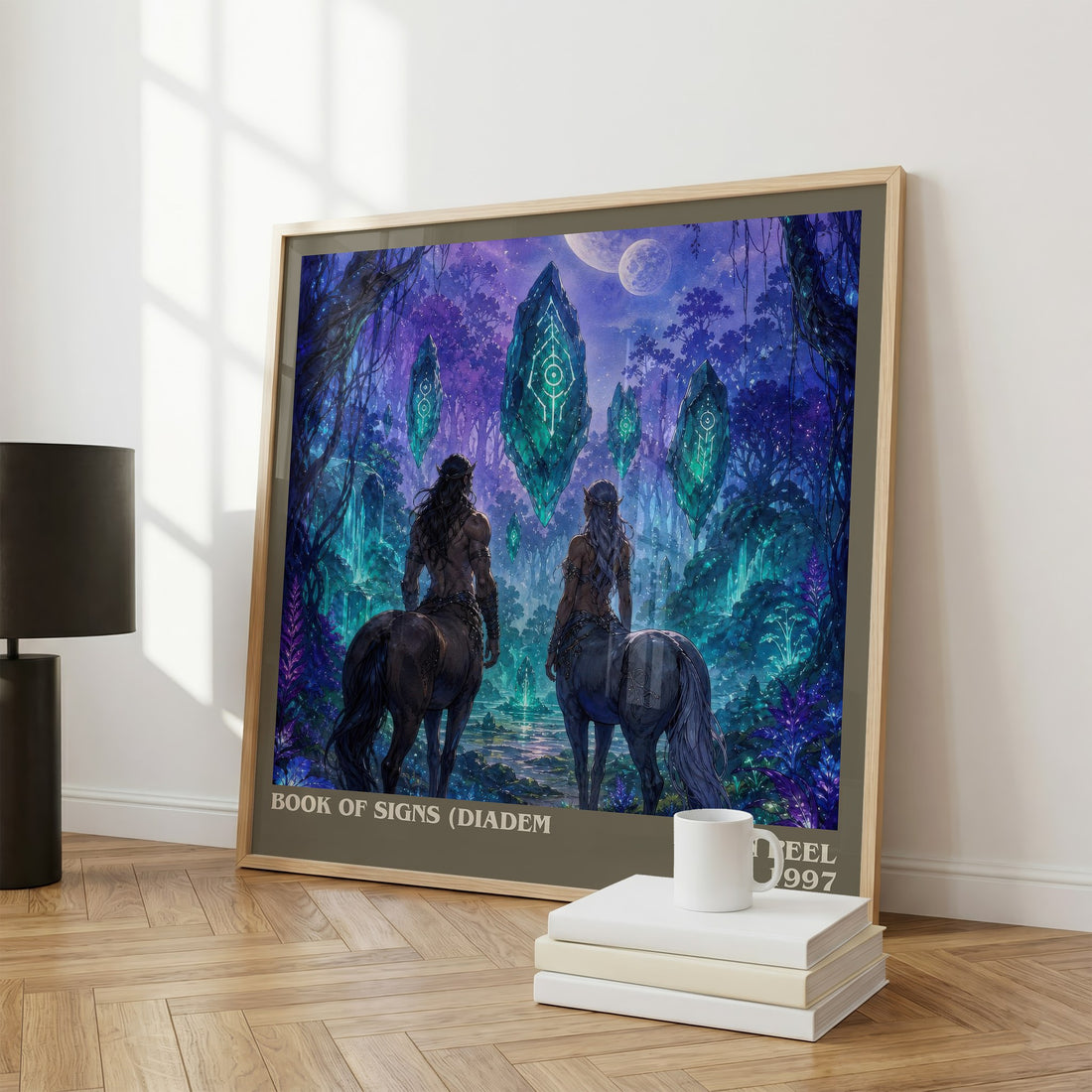 Book of Signs (Diadem literary print framed by window – literary home decor