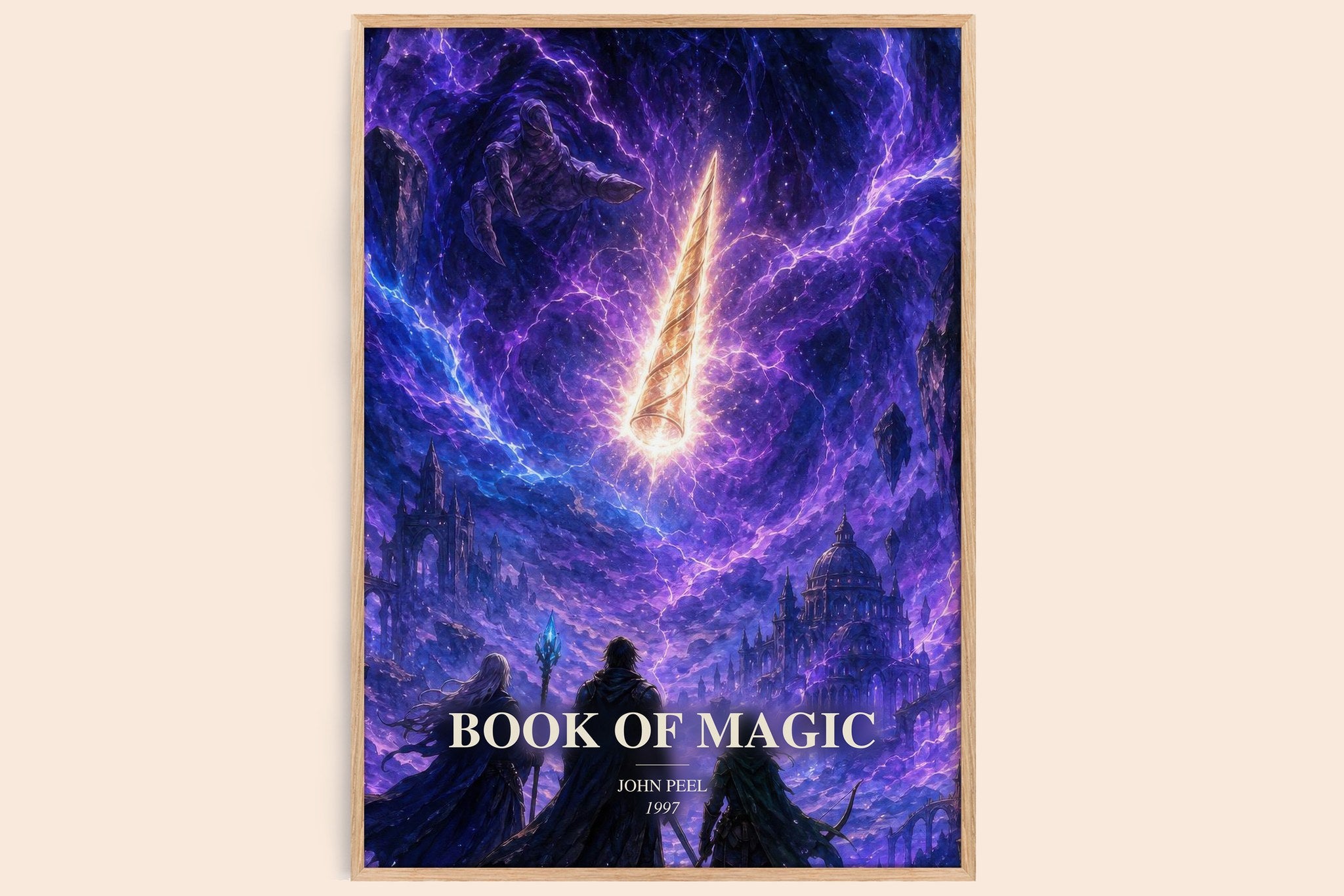Book of magic Book Watercolour Illustration by John Peel
