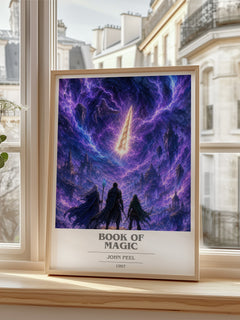 Book of magic book cover poster colour and style options – John Peel book art