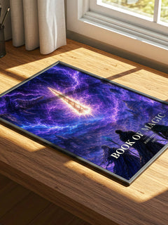 Book of magic watercolour book poster framed on wall – fantasy wall art