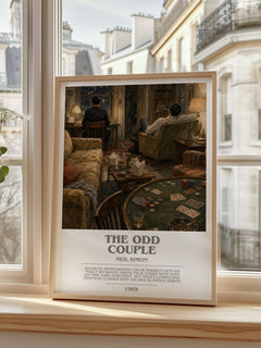 The odd couple bookish poster colour and style options – Neil Simon book art