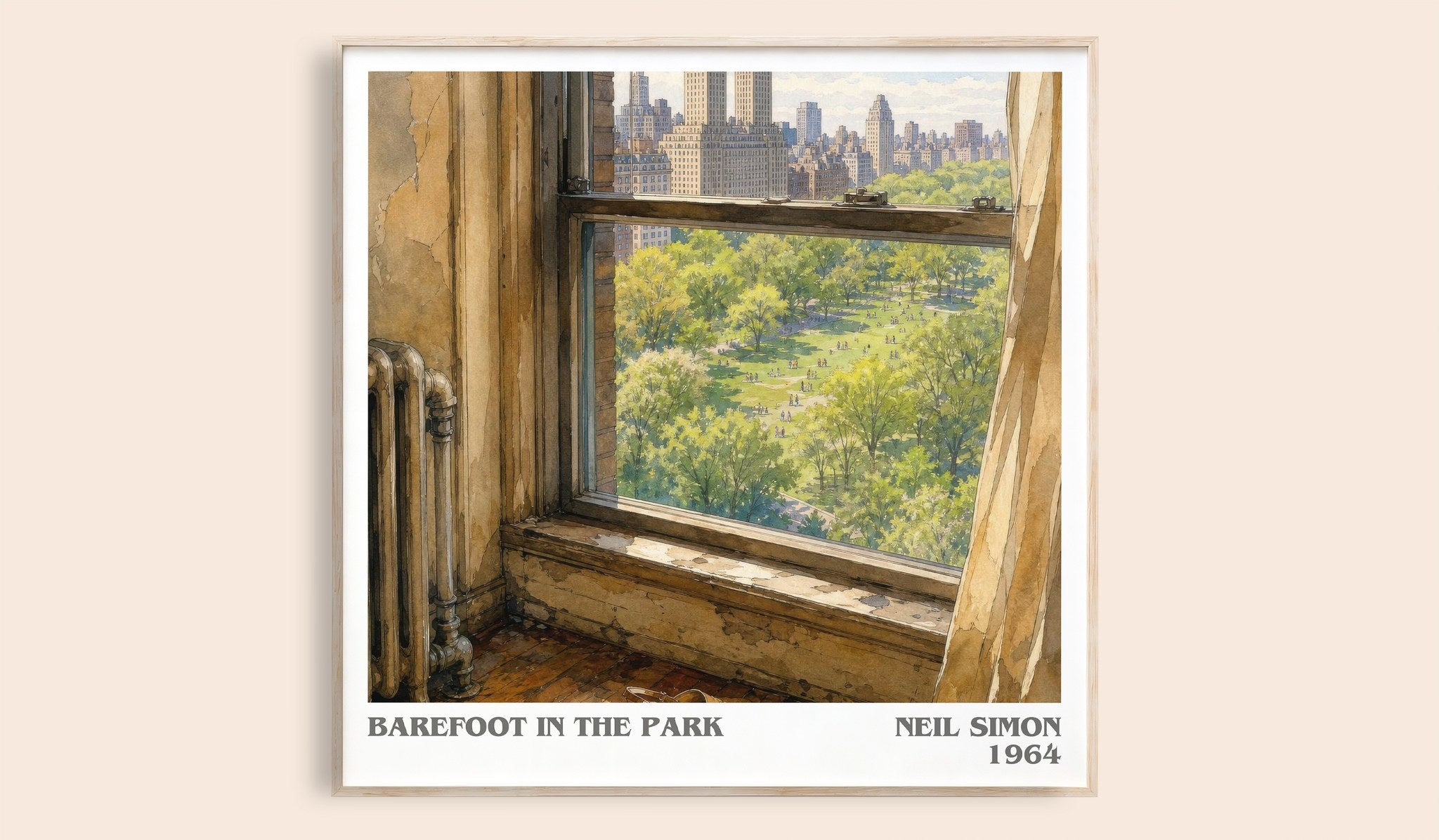 Barefoot in the park Literary Art Print by Neil Simon