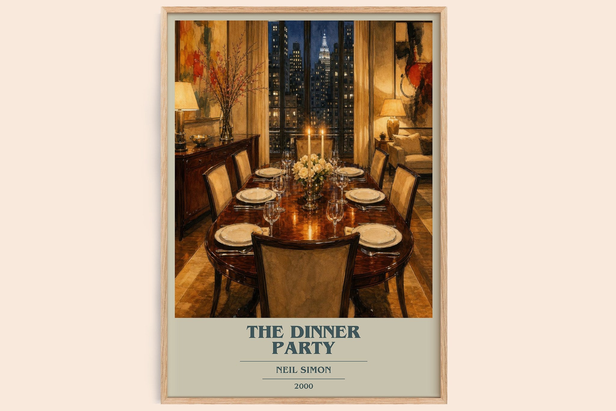 The Dinner Party Book Cover Poster by Neil Simon