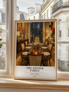 The Dinner Party book cover poster colour and style options – Neil Simon book art