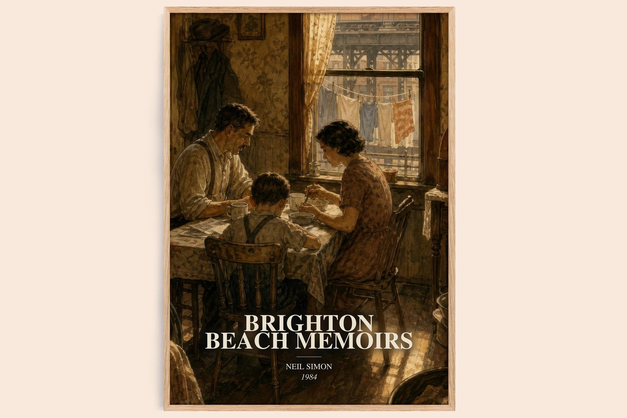 Brighton Beach memoirs Book Watercolour Illustration by Neil Simon