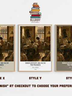 Brighton Beach memoirs book cover print in frame leaning in hallway – coming of age wall art