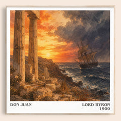 Don Juan literary book poster by Lord Byron – framed literary art print