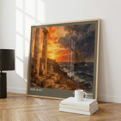 Don Juan literary print framed by window – literary home decor