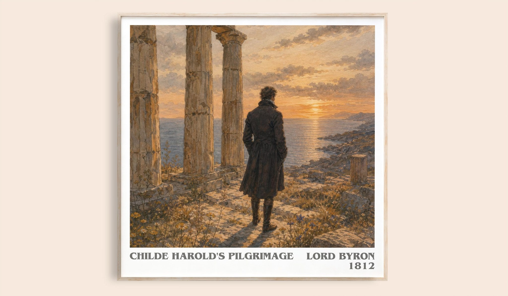 Childe Harold's pilgrimage Literary Art Print by Lord Byron