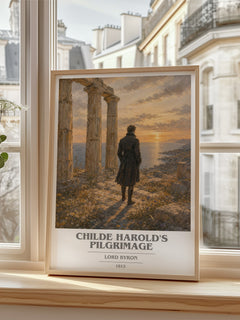 Childe Harold's pilgrimage book cover poster colour and style options – Lord Byron book art