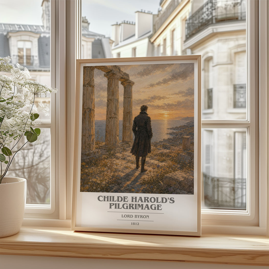 Childe Harold's pilgrimage book cover poster colour and style options – Lord Byron book art