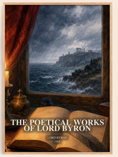 The poetical works of Lord Byron watercolour book poster by Lord Byron – framed literary art print