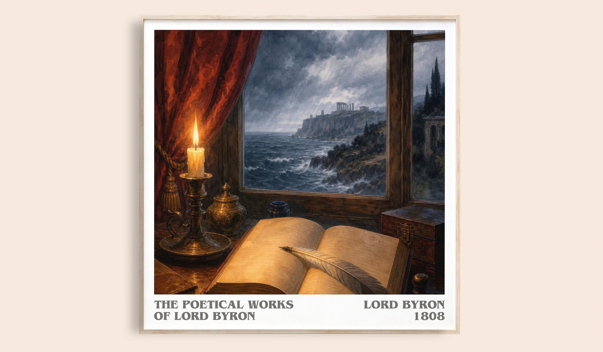 The poetical works of Lord Byron Literary Art Print by Lord Byron