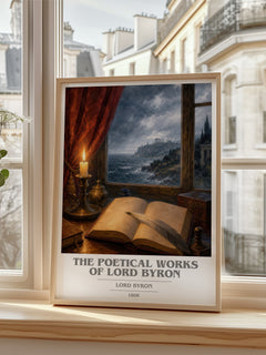 The poetical works of Lord Byron book cover poster colour and style options – Lord Byron book art