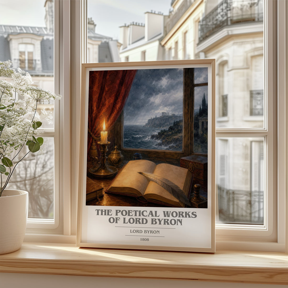 The poetical works of Lord Byron book cover poster colour and style options – Lord Byron book art