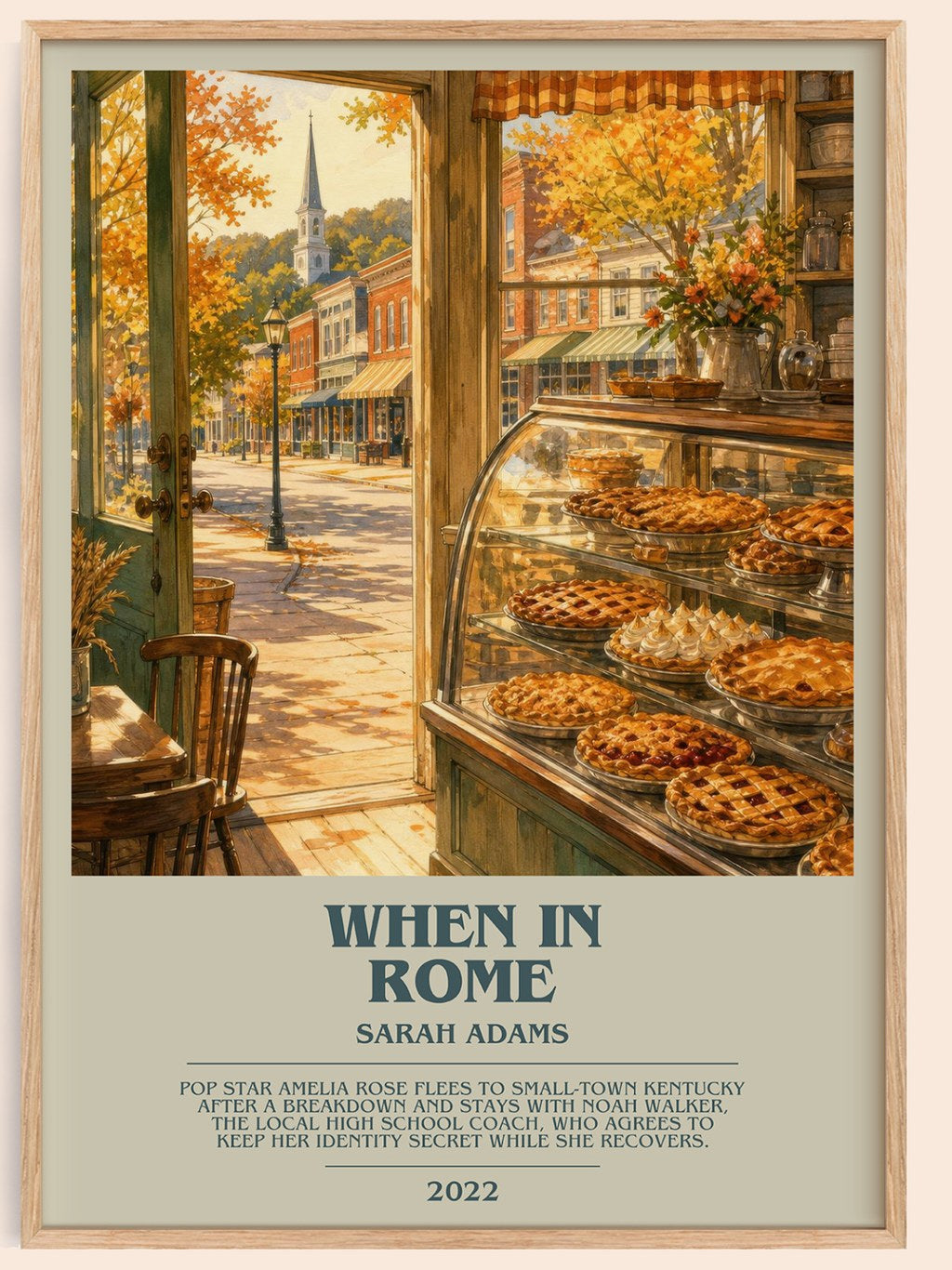 When in Rome bookish book poster by Sarah Adams – framed literary art print