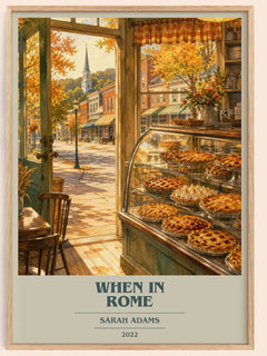 When in Rome book cover book poster by Sarah Adams – framed literary art print