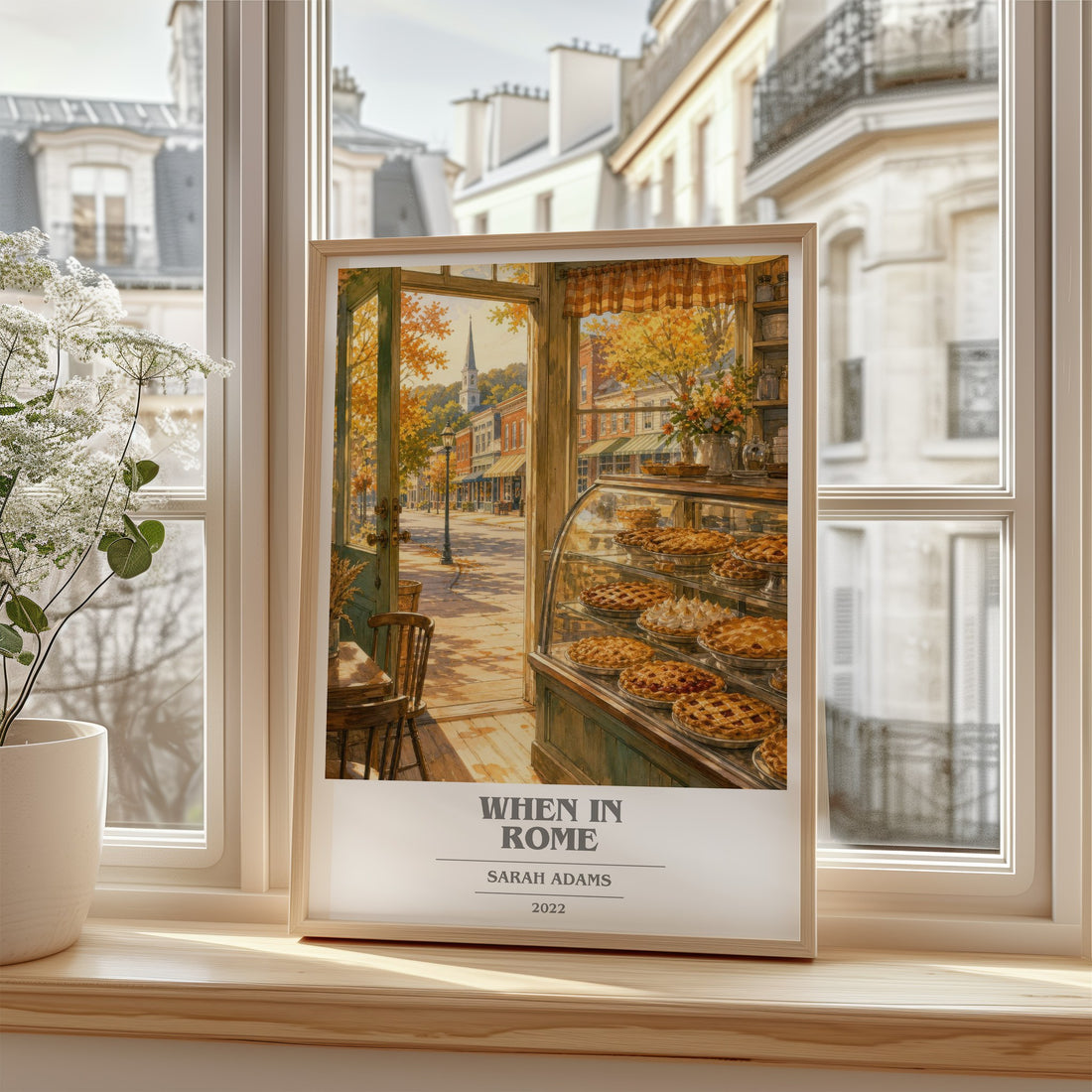 When in Rome book cover poster colour and style options – Sarah Adams book art