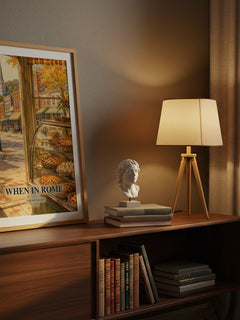 When in Rome watercolour print on bookshelf – Sarah Adams fan gift