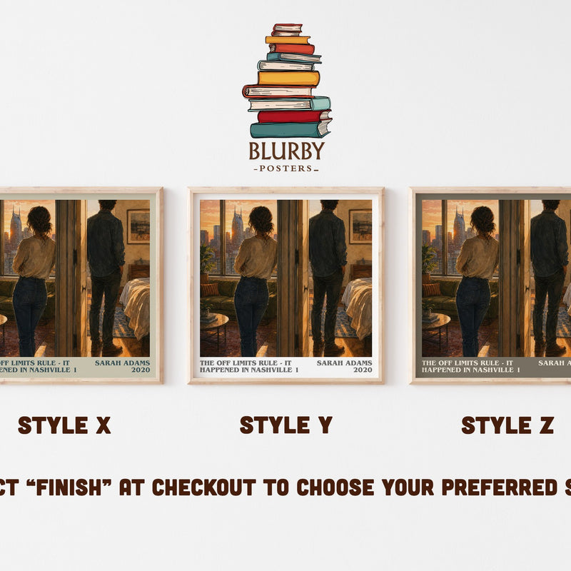 The Off Limits Rule - It Happened in Nashville 1 literary print in frame leaning in hallway – romance wall art