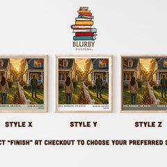Beg, Borrow, or Steal Literary Art Print by Sarah Adams – Style X, Y and Z square prints side by side – choose your finish