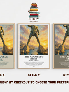 The colossus rises bookish print in frame leaning in hallway – young adult wall art
