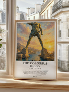 The colossus rises bookish poster colour and style options – Peter Lerangis book art