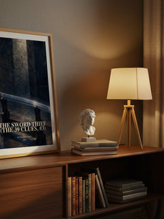 The Sword Thief (The 39 Clues, #3) watercolour print on bookshelf – Peter Lerangis fan gift