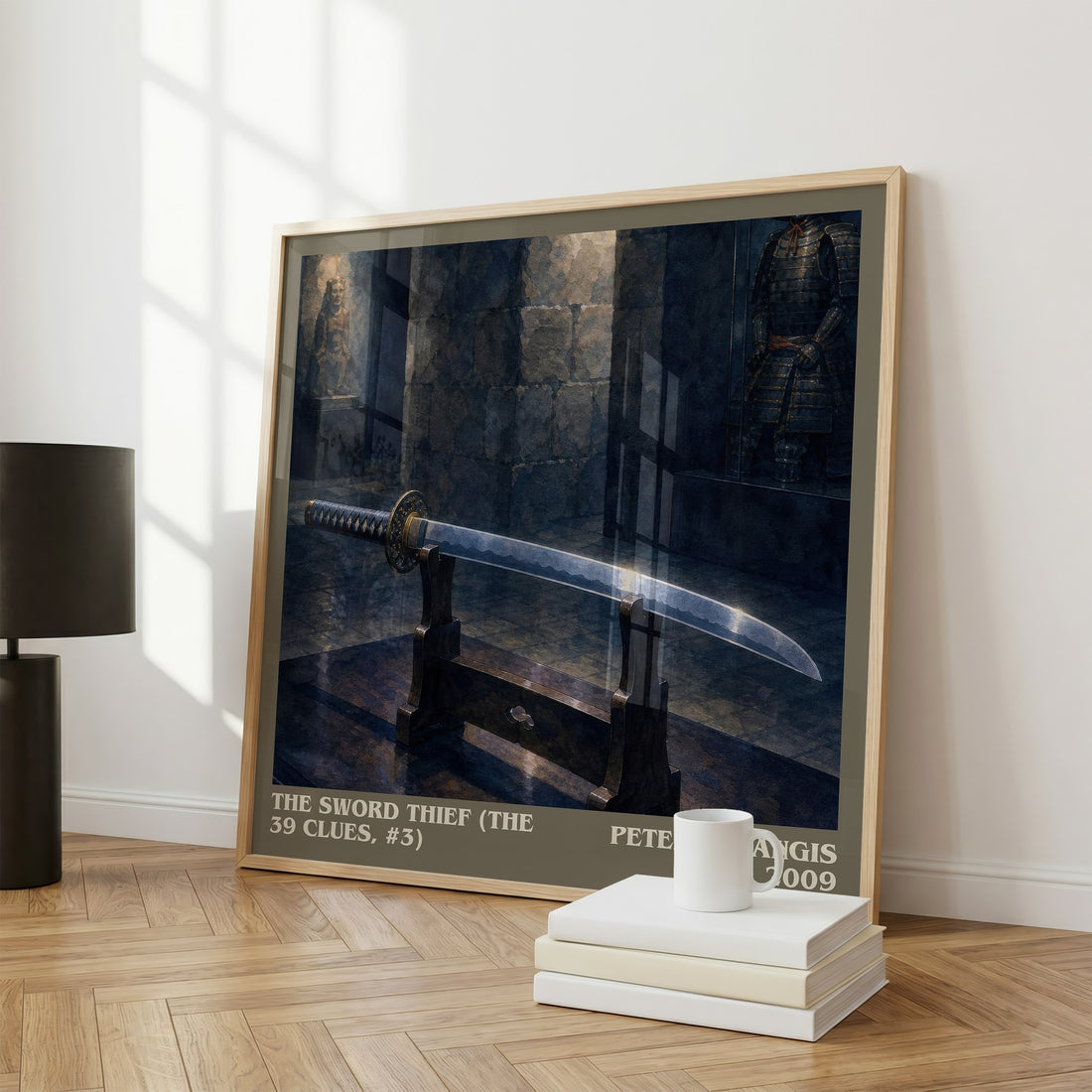 The Sword Thief (The 39 Clues, #3) literary print framed by window – literary home decor