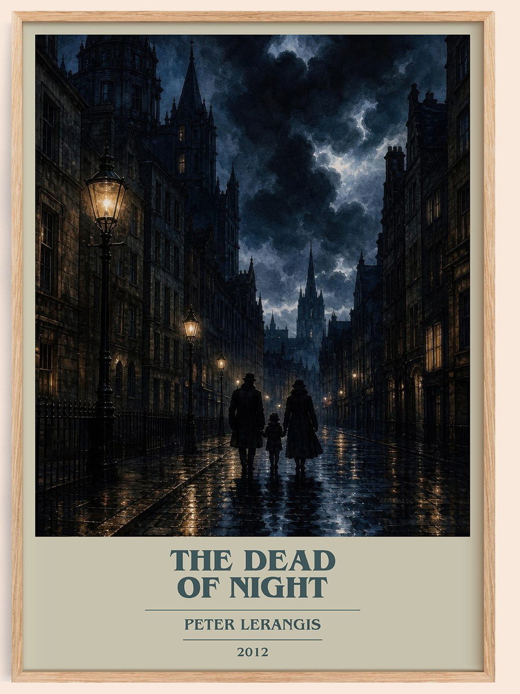 The Dead of Night book cover book poster by Peter Lerangis – framed literary art print