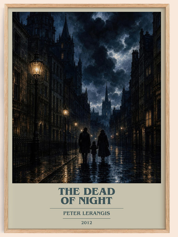 The Dead of Night book cover book poster by Peter Lerangis – framed literary art print