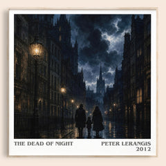 The Dead of Night literary book poster by Peter Lerangis – framed literary art print