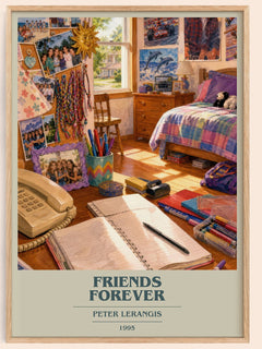 Friends Forever book cover book poster by Peter Lerangis – framed literary art print