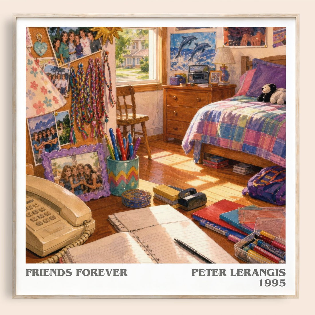 Friends Forever literary book poster by Peter Lerangis – framed literary art print