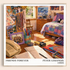 Friends Forever literary book poster by Peter Lerangis – framed literary art print