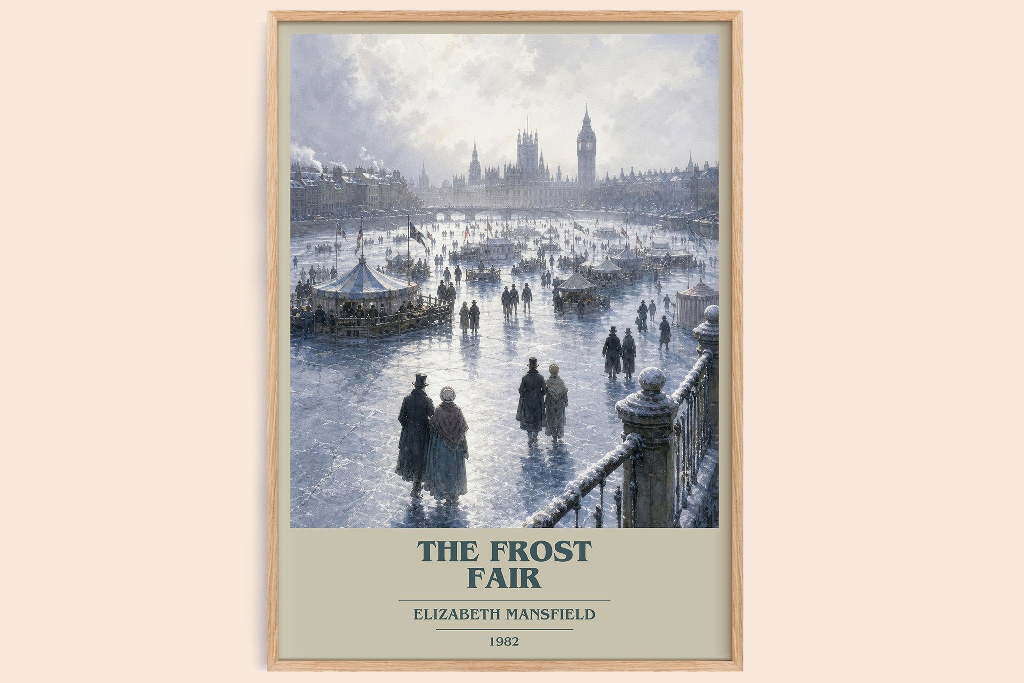 The Frost Fair Book Cover Poster by Elizabeth Mansfield
