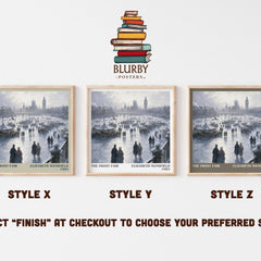 The Frost Fair literary print in frame leaning in hallway – romance wall art