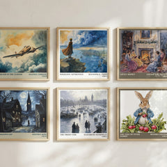 The Frost Fair literary art print colour and style options – Elizabeth Mansfield book art