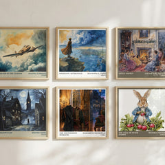 The Counterfeit Husband literary art print colour and style options – Elizabeth Mansfield book art