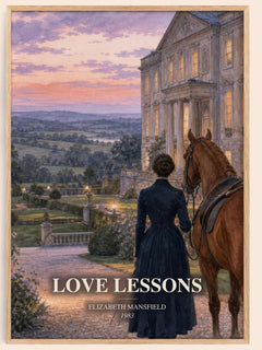Love Lessons watercolour book poster by Elizabeth Mansfield – framed literary art print