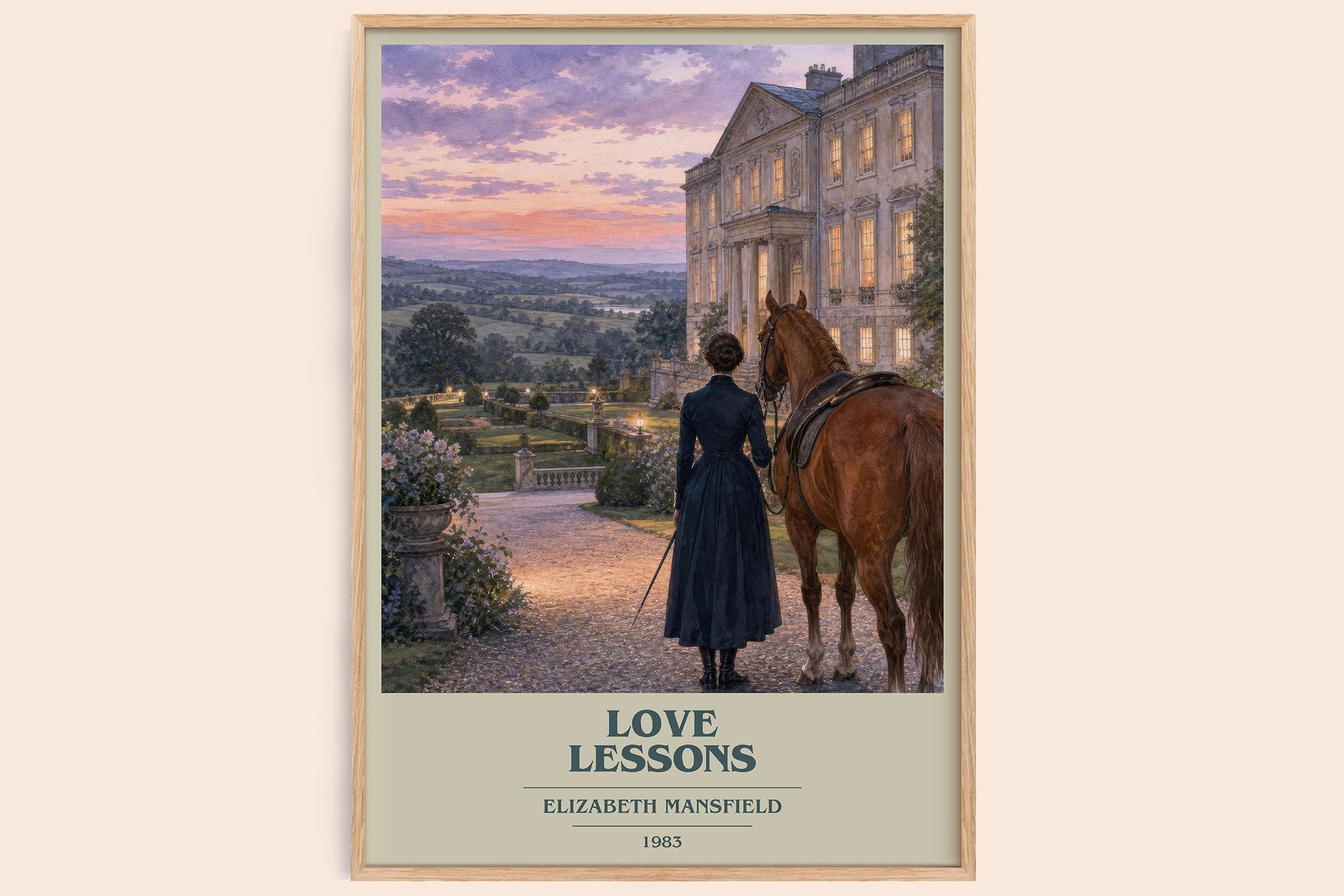 Love Lessons Book Cover Poster by Elizabeth Mansfield