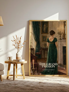 The Grand Passion watercolour print in frame leaning in hallway – romance wall art