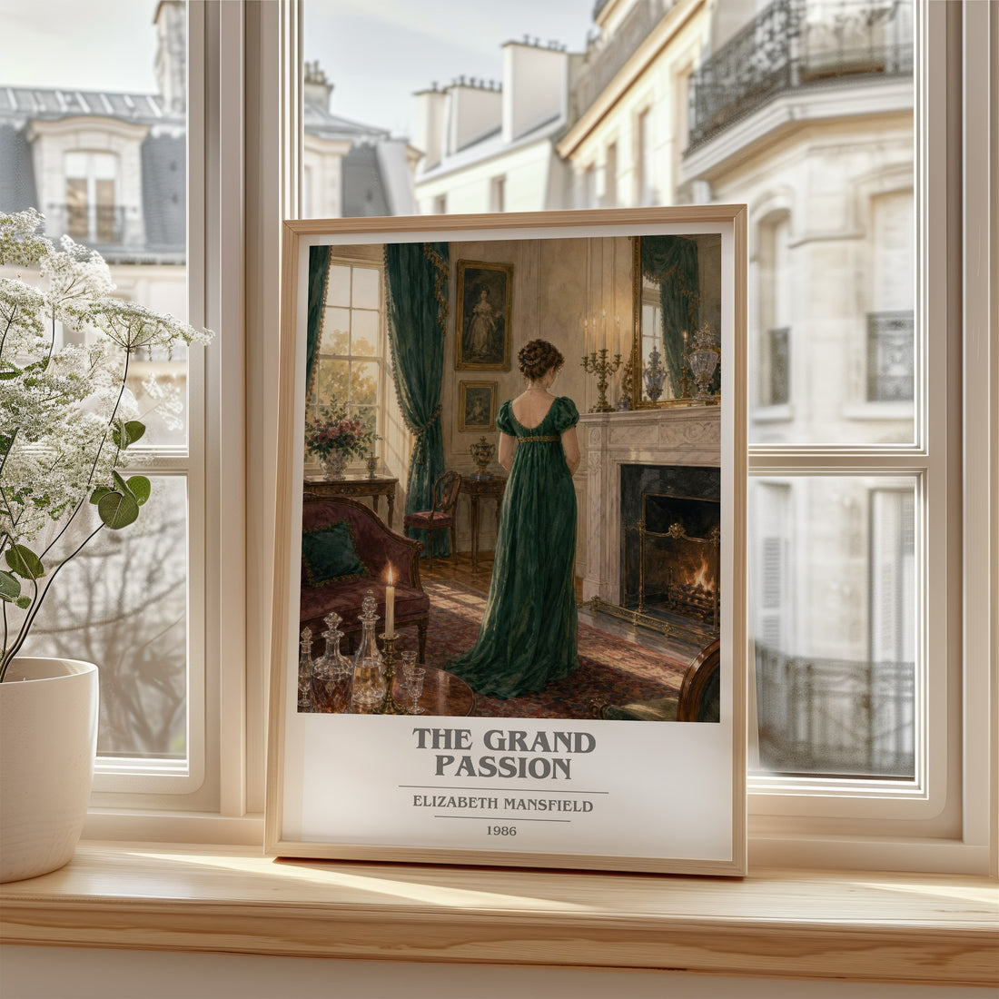 The Grand Passion book cover poster colour and style options – Elizabeth Mansfield book art
