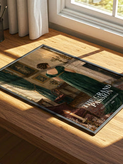 The Grand Passion watercolour book poster framed on wall – romance wall art