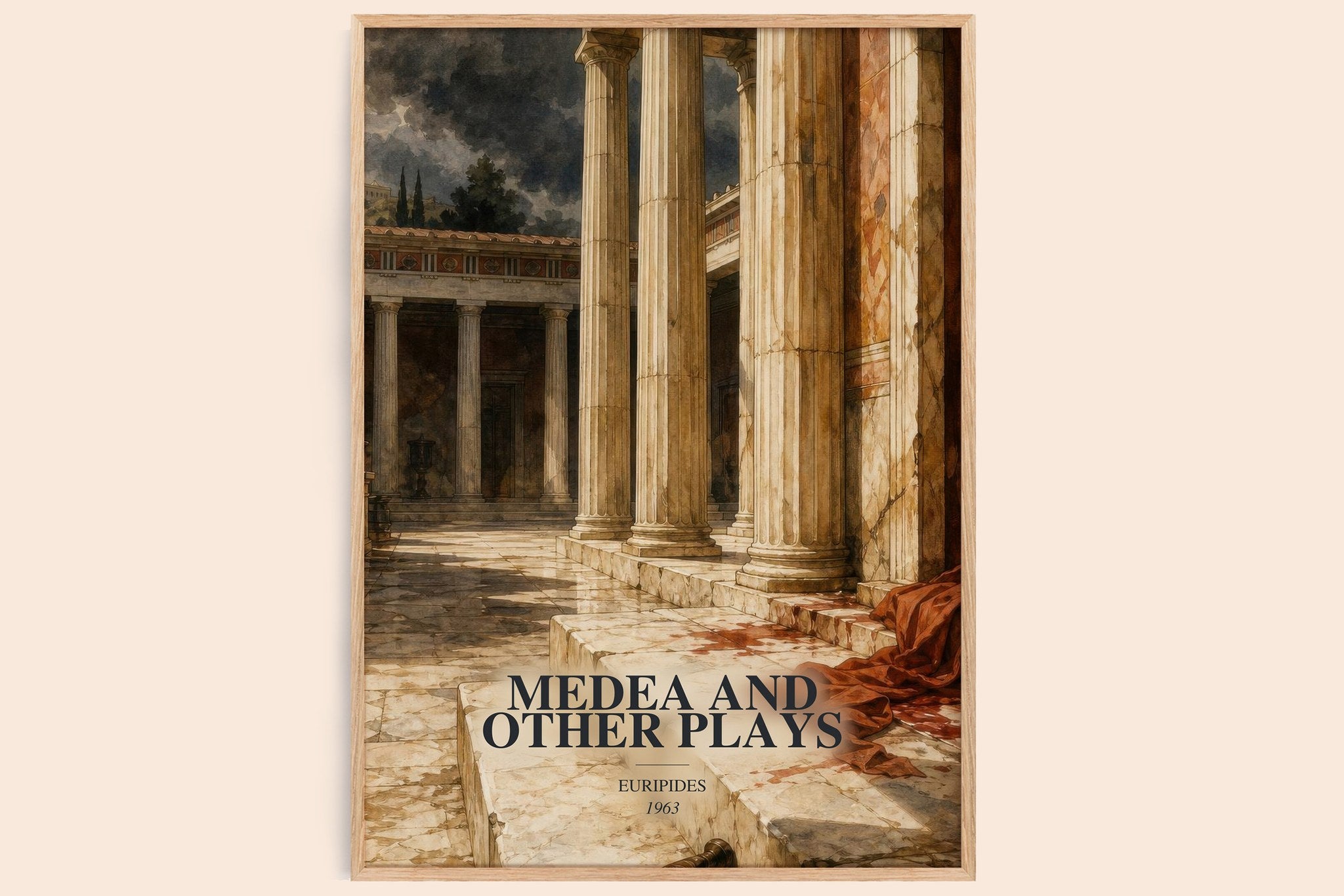 Medea and other plays Book Watercolour Illustration by Euripides