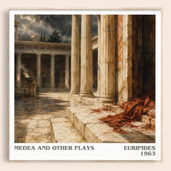 Medea and other plays literary book poster by Euripides – framed literary art print