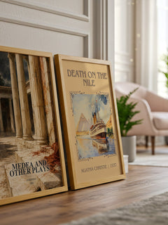 Medea and other plays watercolour print framed by window – literary home decor
