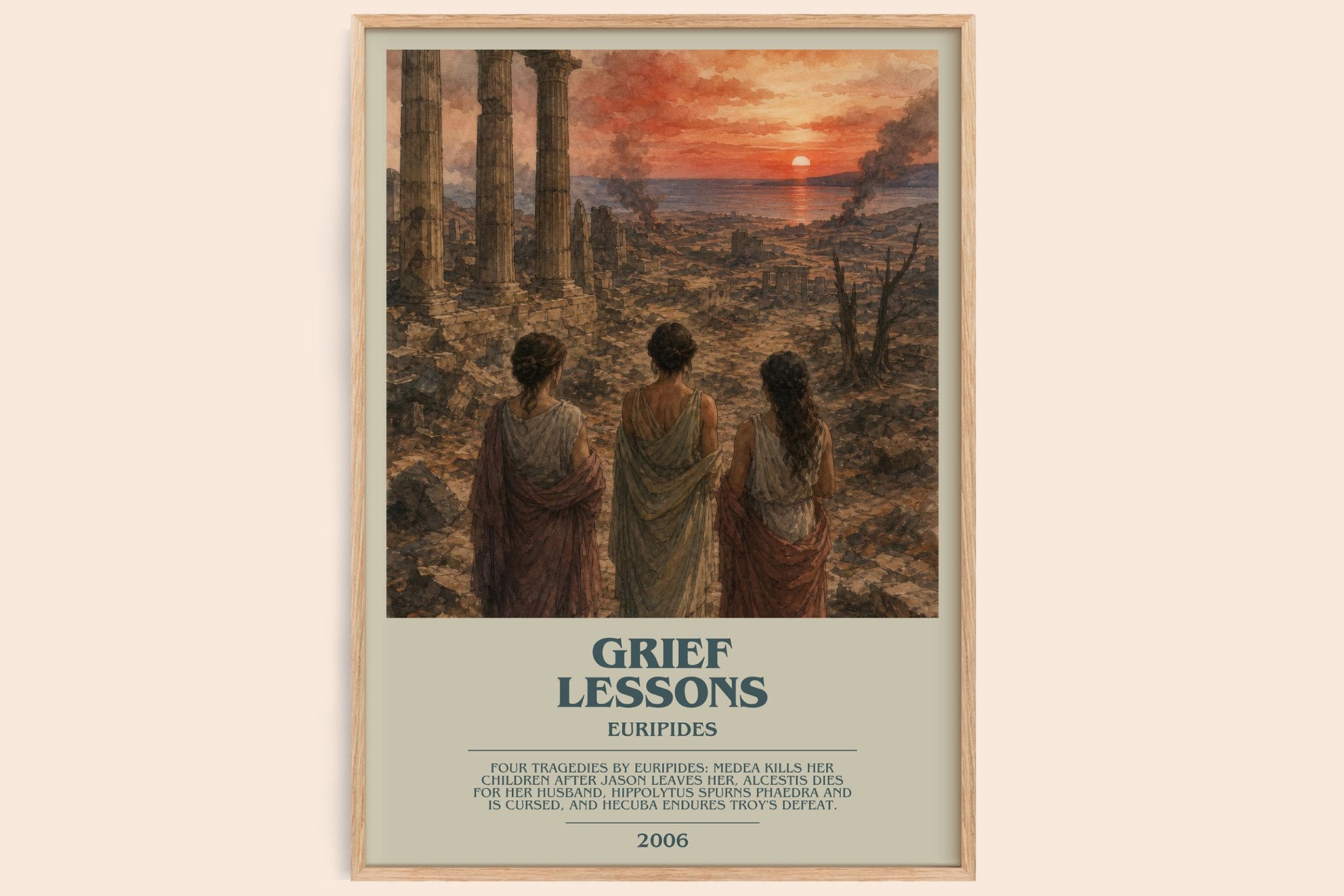 Grief Lessons Bookish Wall Art by Euripides